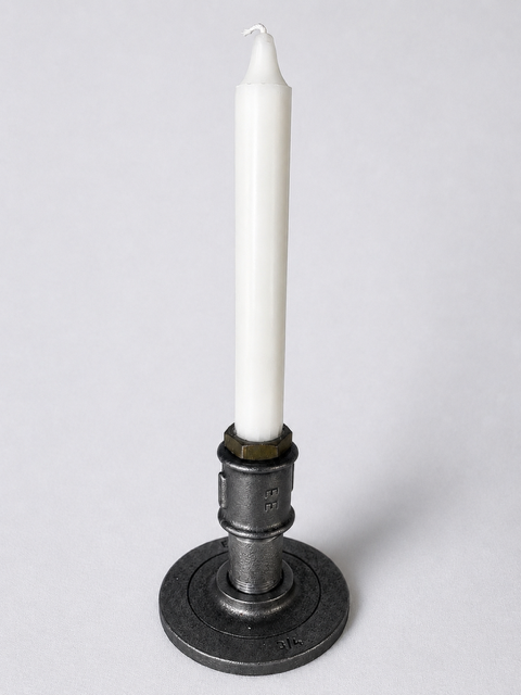 Rustik design ljusstake i gjutjärn/Ge ljusstumparna nytt liv