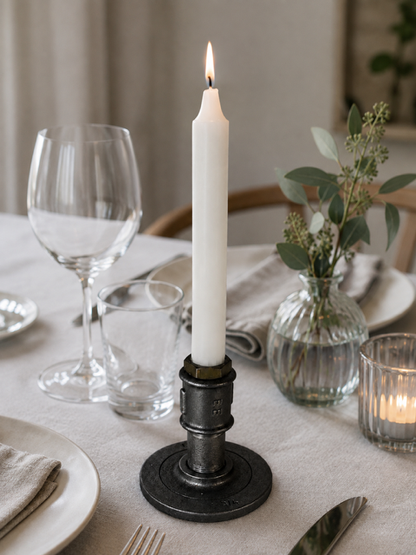 Rustik design ljusstake i gjutjärn/Ge ljusstumparna nytt liv